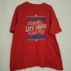 237. Life Style Classics Short Sleeve T-Shirt Red Sz XXL